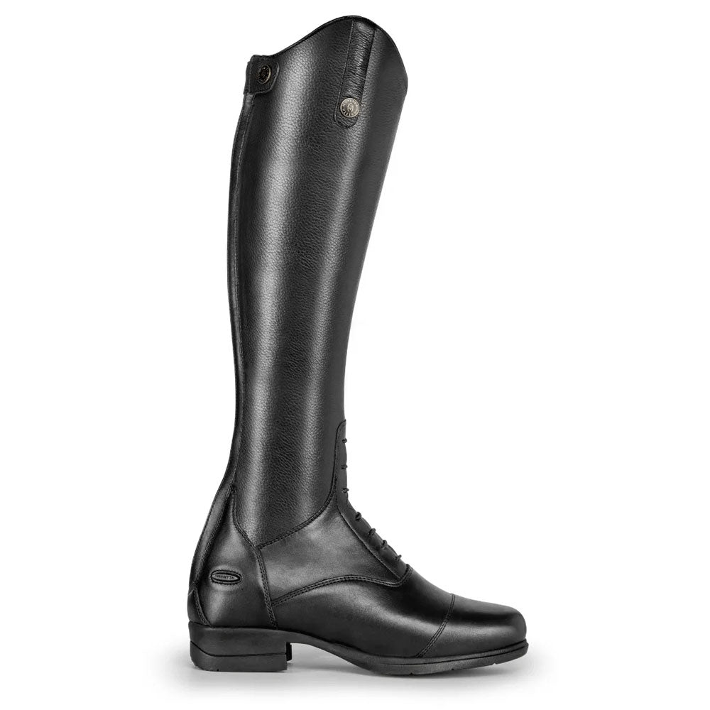 The Moretta Gianna Leather Riding Boots in Black#Black