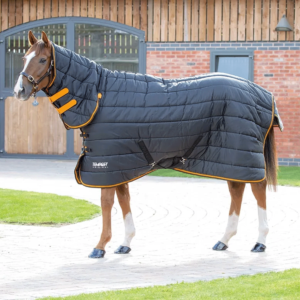 The Shires Tempest 300g Combo Stable Rug in Black#Black