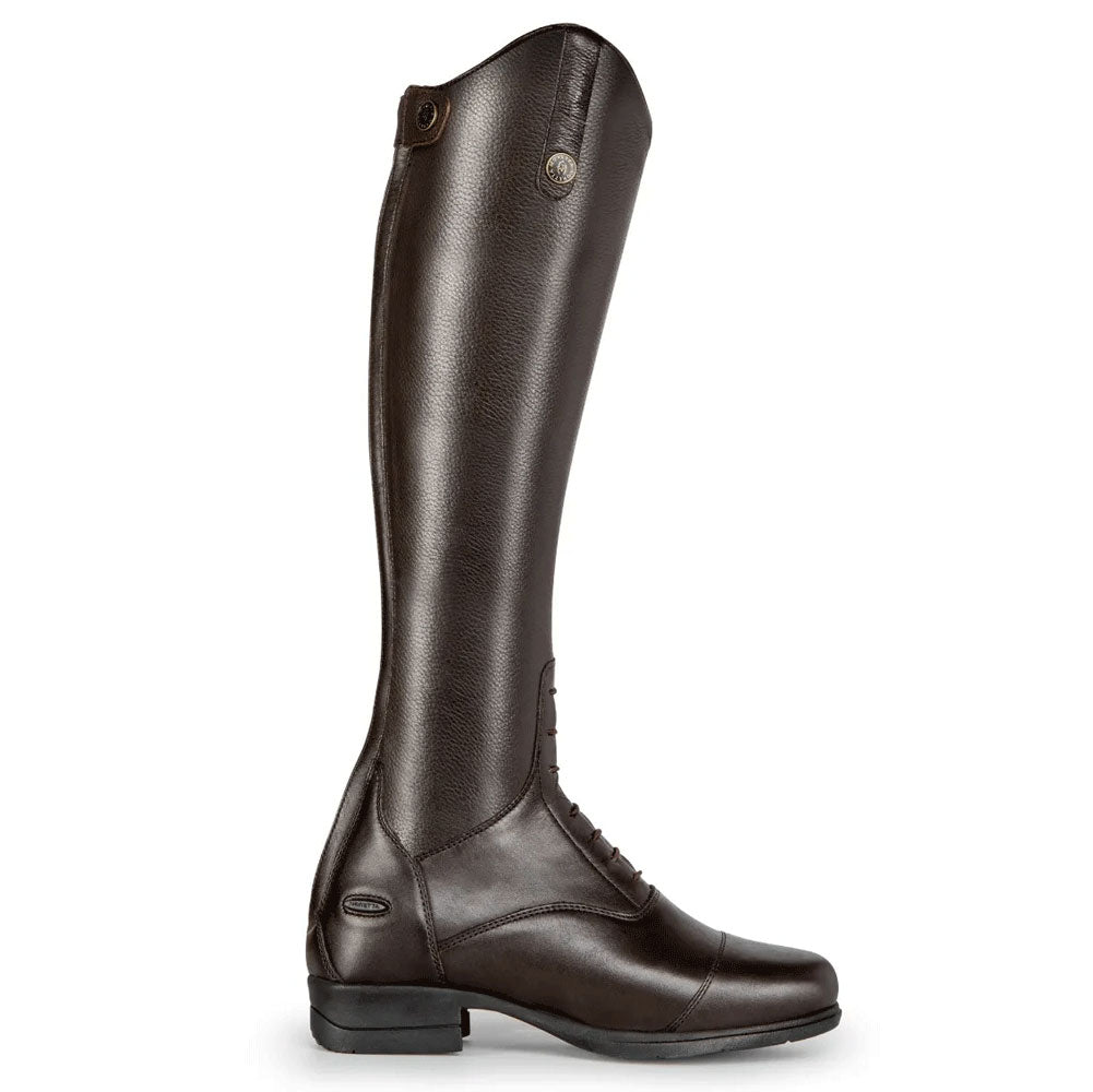 The Moretta Gianna Leather Riding Boots in Brown#Black