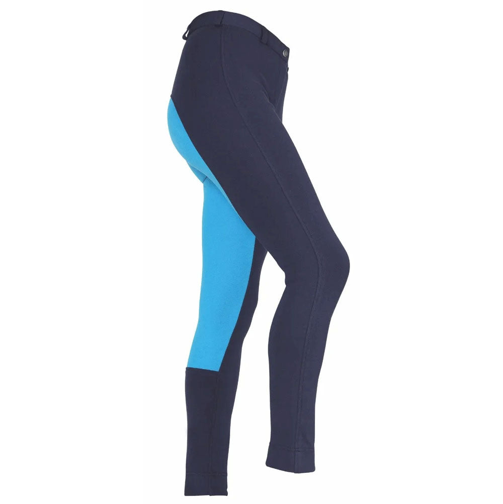 The Shires Maids Wessex Two Tone Jodhpurs in Navy#Navy