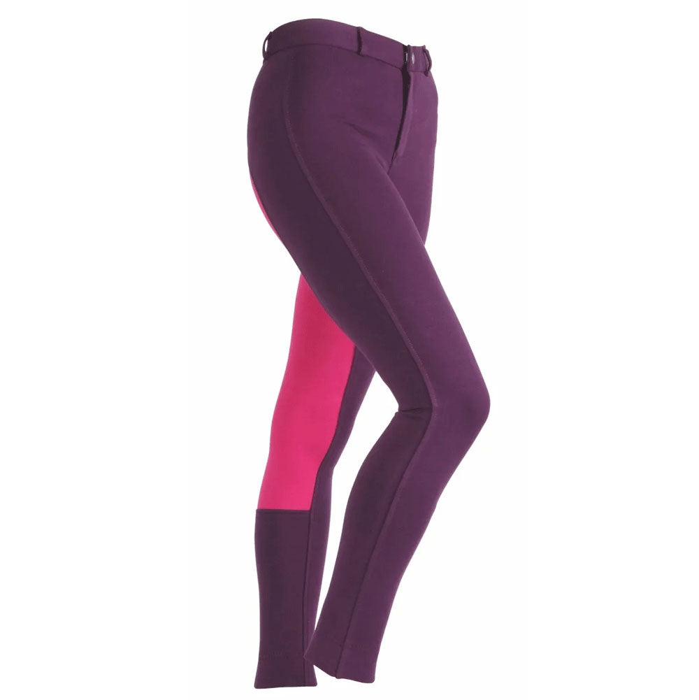 The Shires Maids Wessex Two Tone Jodhpurs in Purple#Purple