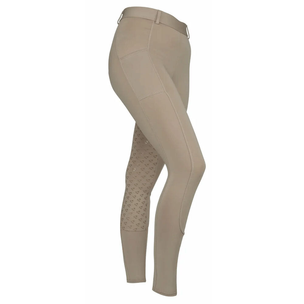 The Aubrion Ladies Albany Full Seat Riding Tights in Beige#Beige