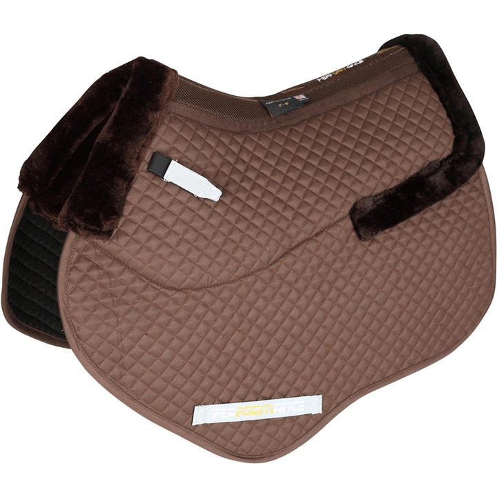 The Shires Performance Half Lined Jump Saddlecloth in Brown#Brown