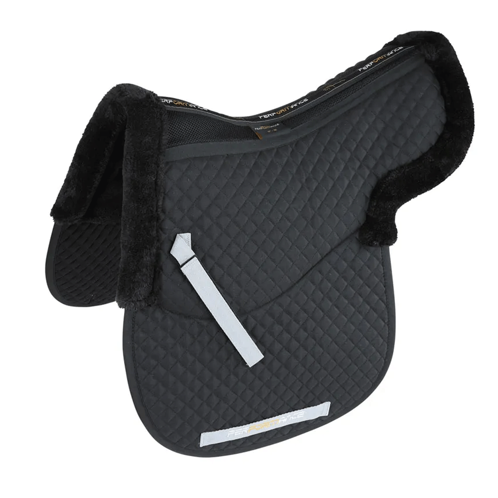 The Shires Performance Half Lined Numnah in Black#Black