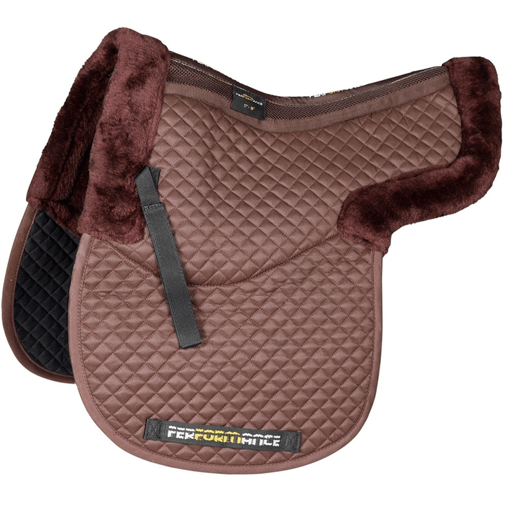 The Shires Performance Half Lined Numnah in Brown#Brown