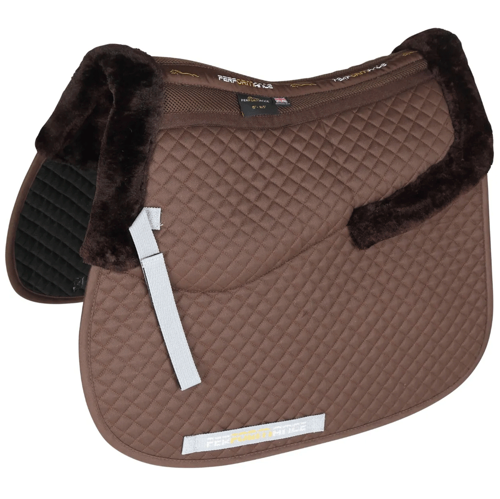 The Shires Performance Half Lined Saddlecloth in Brown#Brown