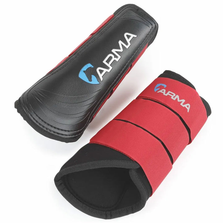 Shires Arma Neoprene Brushing Boots in Red#Red