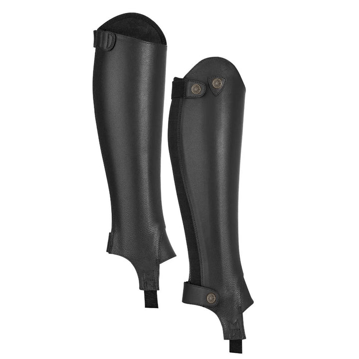 The Moretta Adults Leather Gaiters in Black#Black
