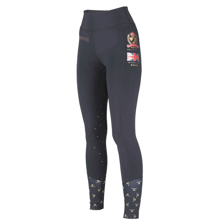 The Aubrion Ladies Team Riding Tights in Black#Black