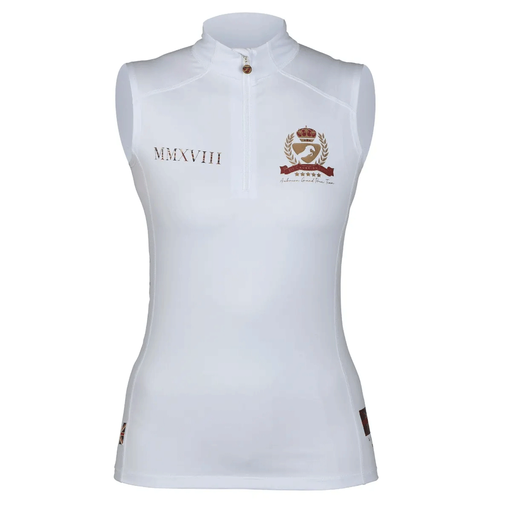 The Aubrion Ladies Team Sleeveless Baselayer in White#White