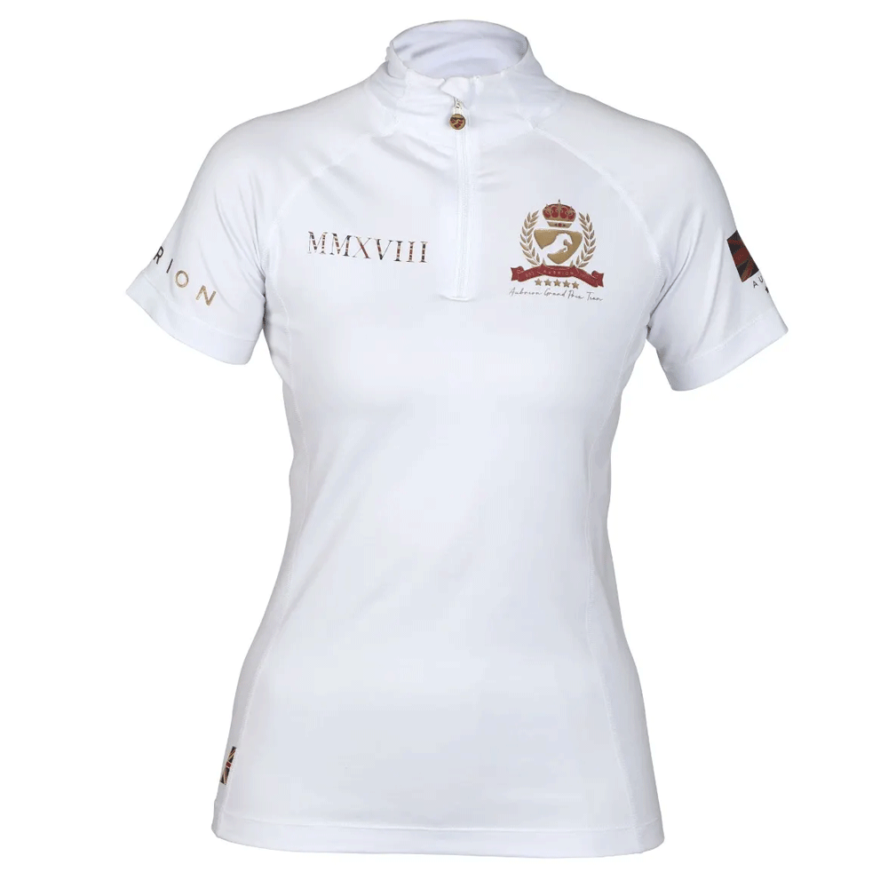 The Aubrion Ladies Team Short Sleeve Baselayer in White#White