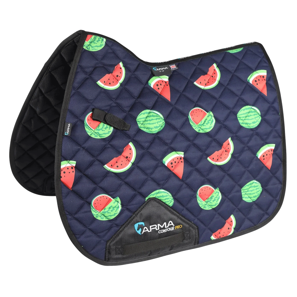 The Shires ARMA Fruity Saddlecloth in Navy#Navy