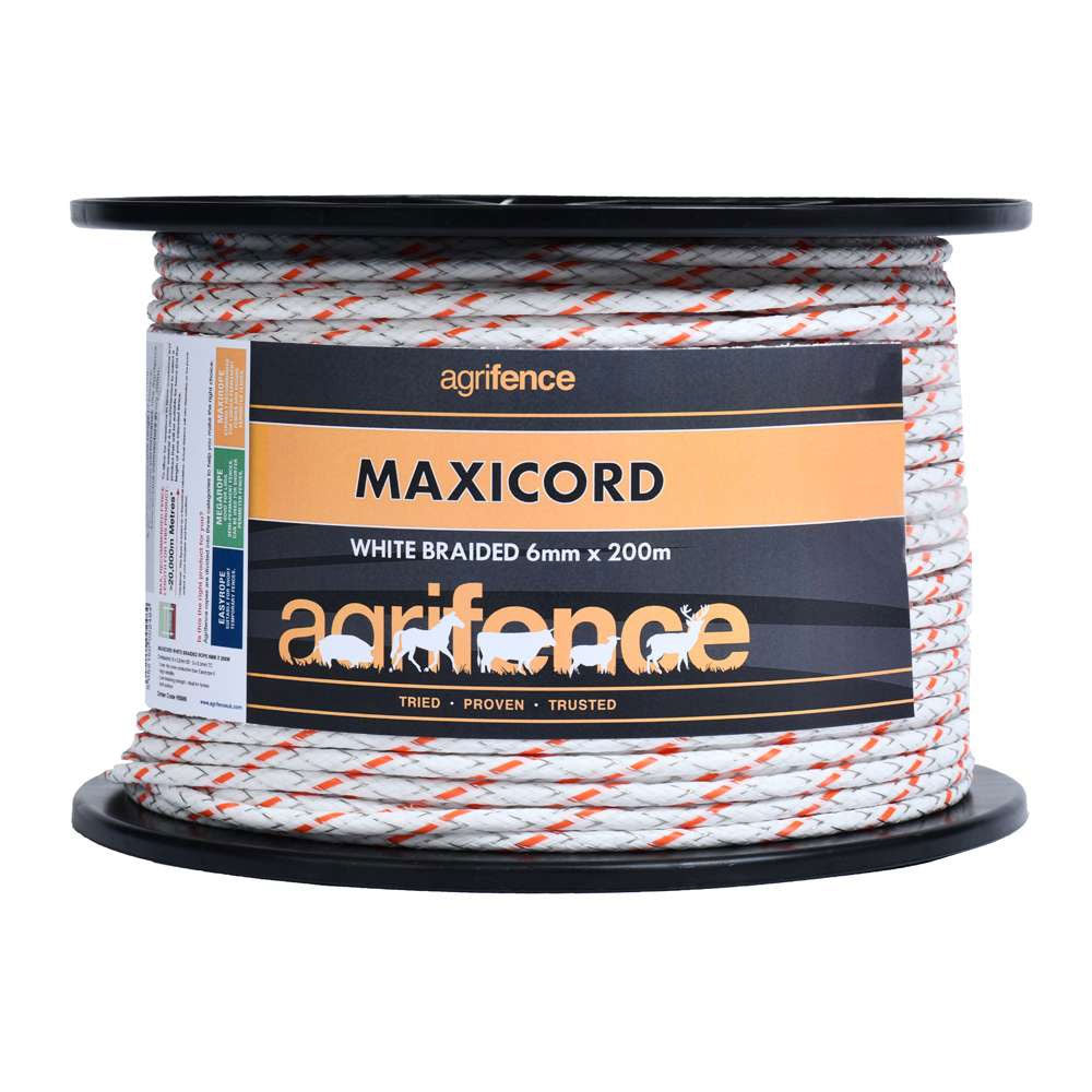 Agrifence Maxicord Brown Electric Fence Braided Rope 200m