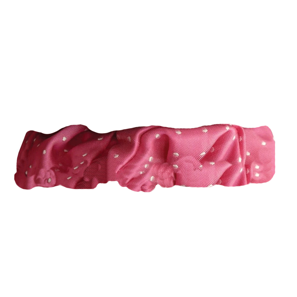 The Equetech Hair Scrunchie Pin Spot in Dark Pink#Dark Pink