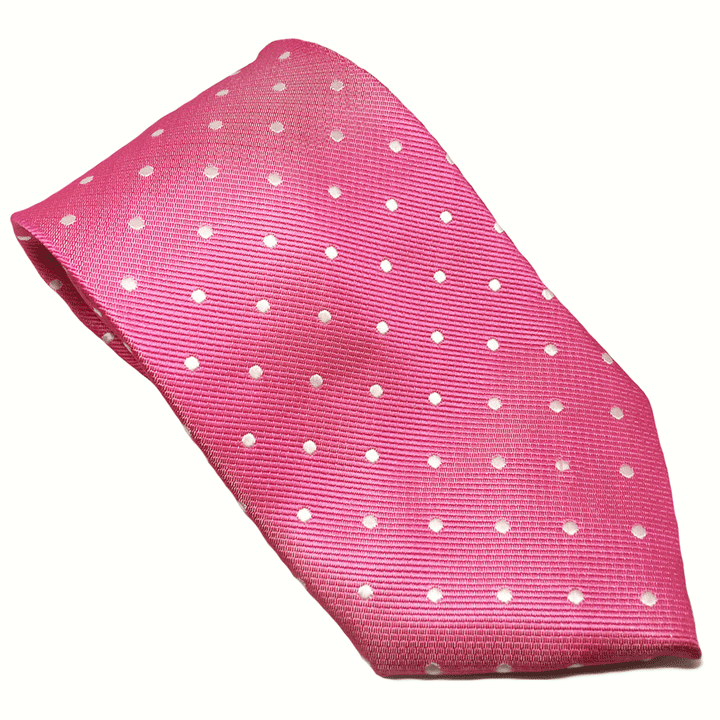 The Equetech Polka Dot Show Tie in Dark Pink#Dark Pink