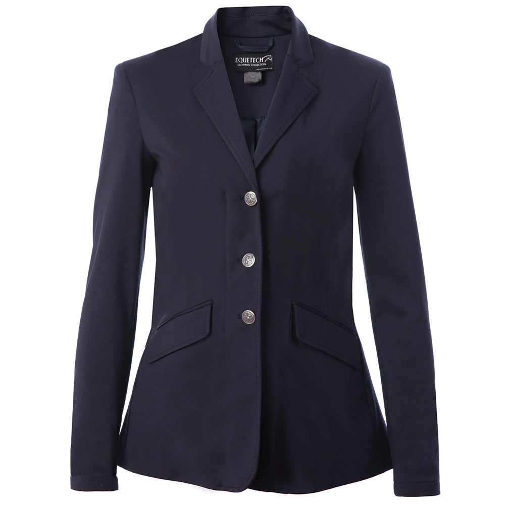 The Equetech Junior Jersey Deluxe Competition Jacket in Navy#Navy