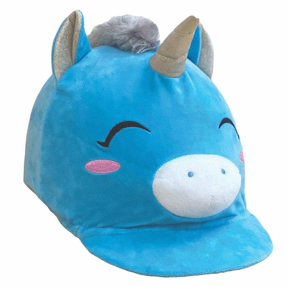 The Equetech Childs Peggi Pegasus Hat Silk in Blue#Blue