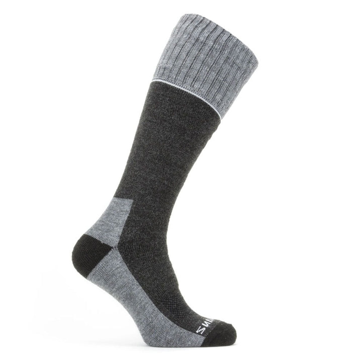 The Sealskinz Solo QuickDry Knee Length Sock in Grey#Grey