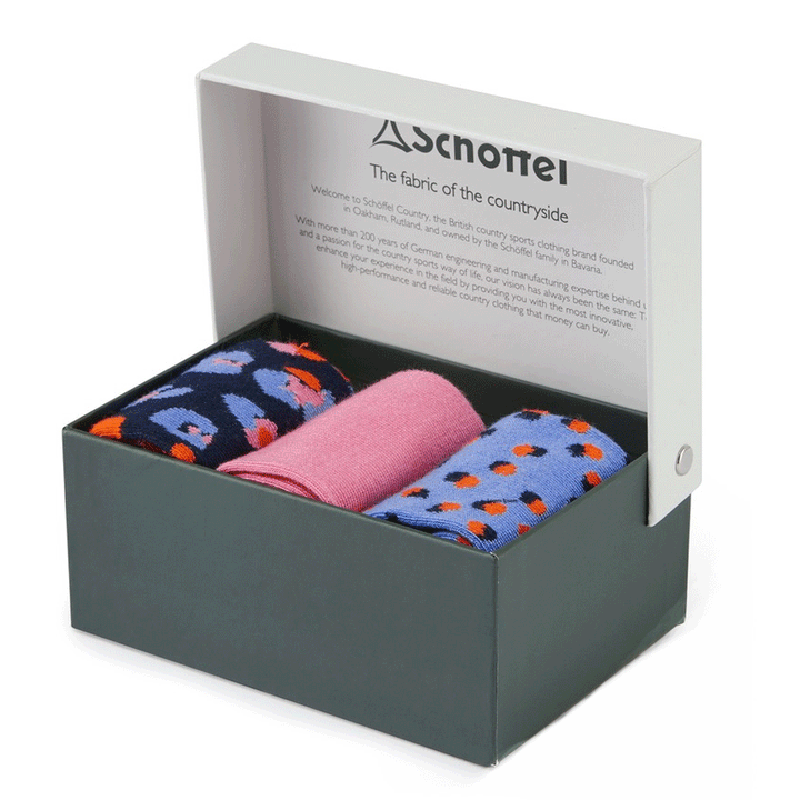 Schoffel Ladies Bamboo Socks (Pack of 3) in Pink#Pink