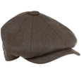The Schoffel Mens Newsboy Cap in Dark Green#Dark Green