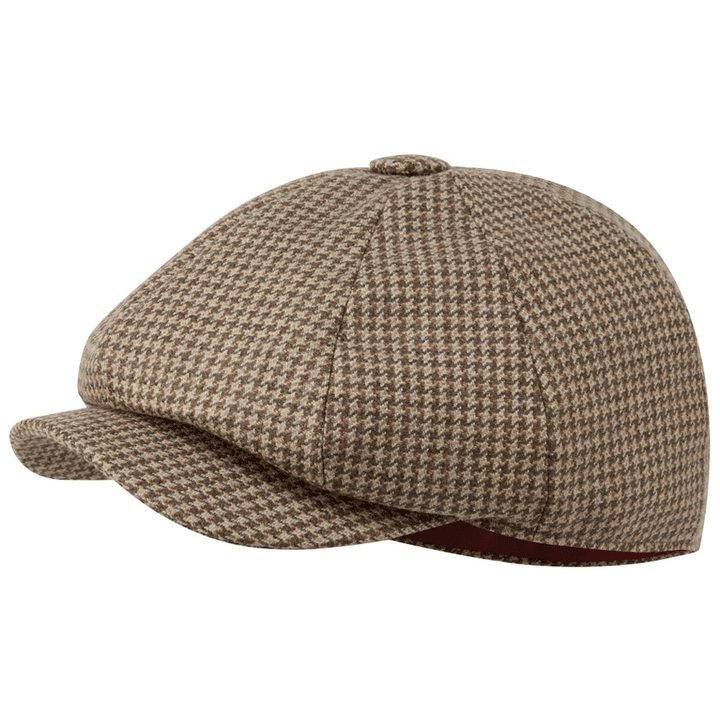 The Schoffel Ladies Newsboy Cap in Brown Print#Brown Print