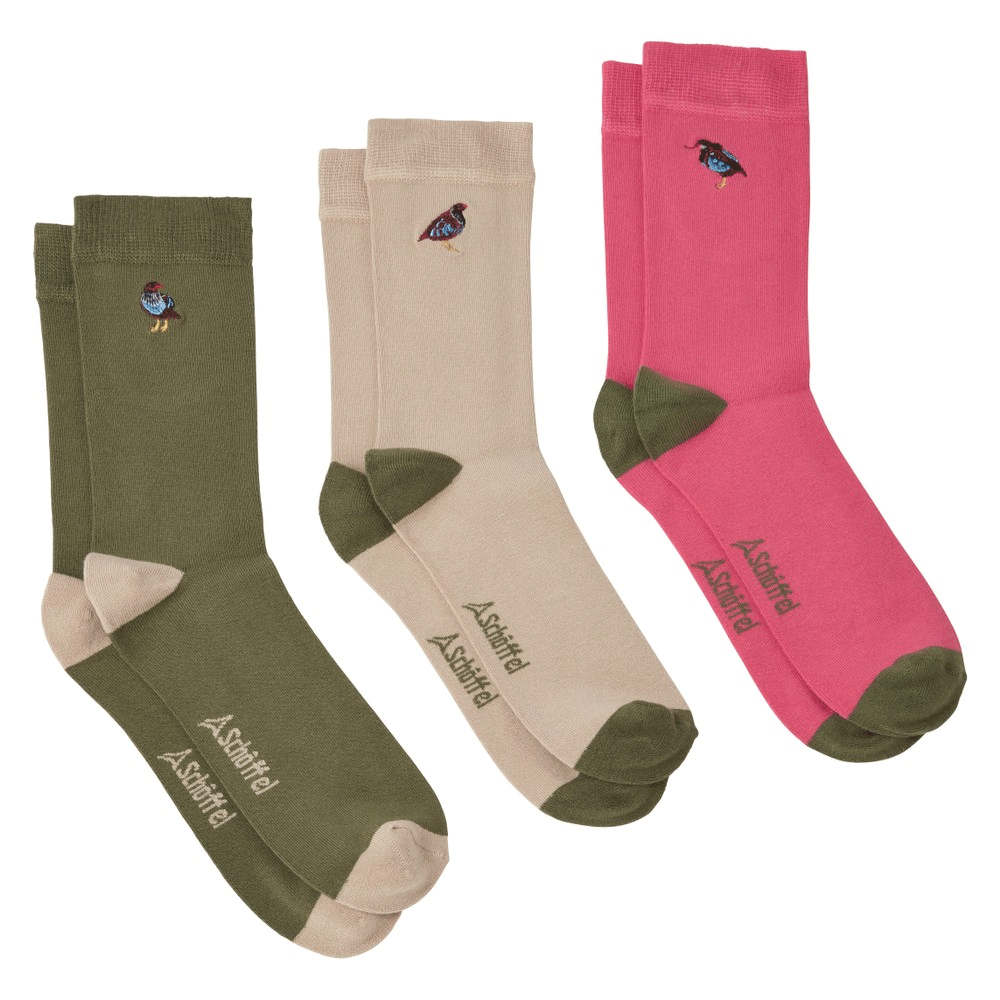 The Schoffel Ladies Bamboo Socks (Pack of 3) in Multi-Coloured#Multi-Coloured