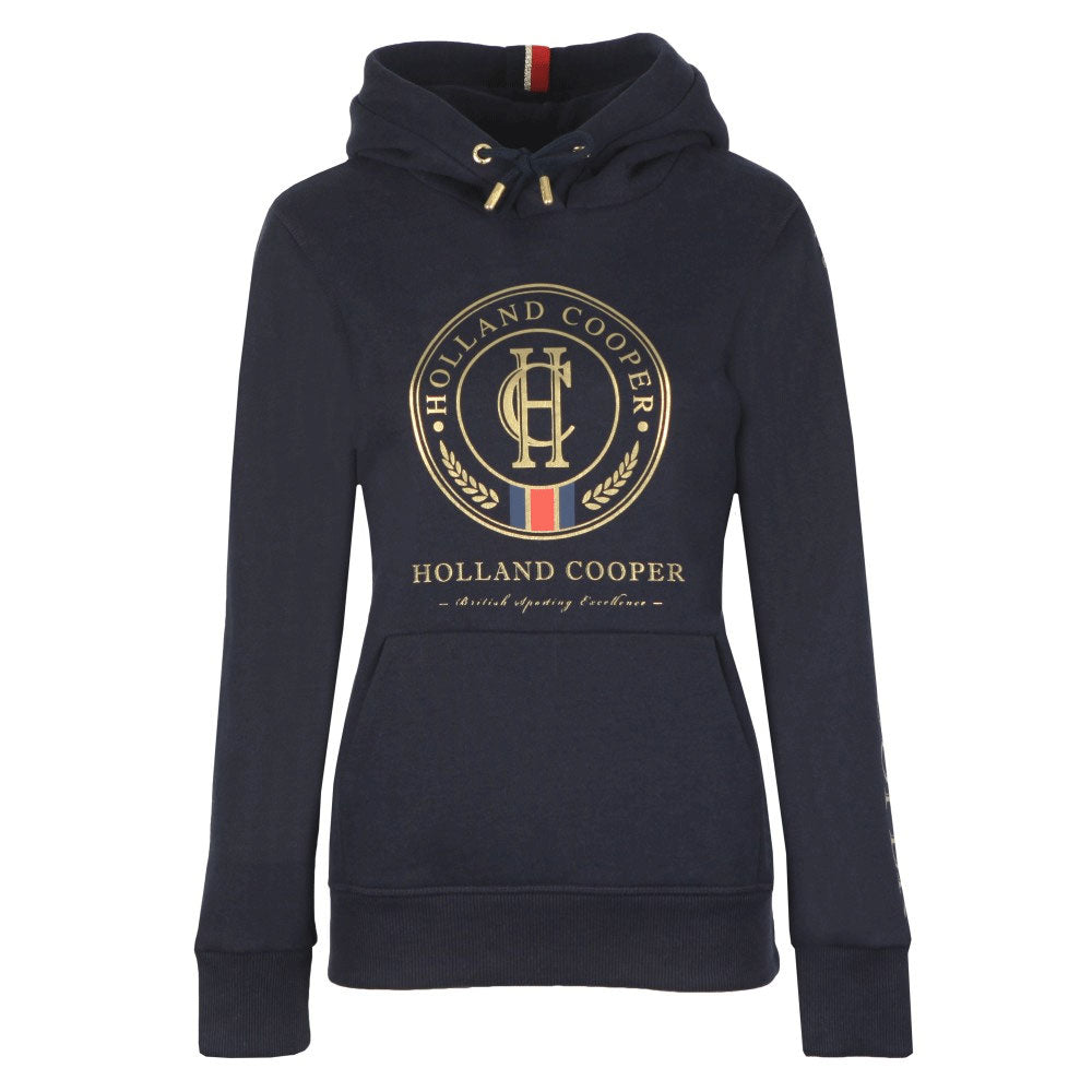 The Holland Cooper Ladies HC Heritage Hoodie in Navy#Navy