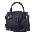 The Fairfax & Favor Ladies Mini Windsor Suede Handbag in Navy#Navy