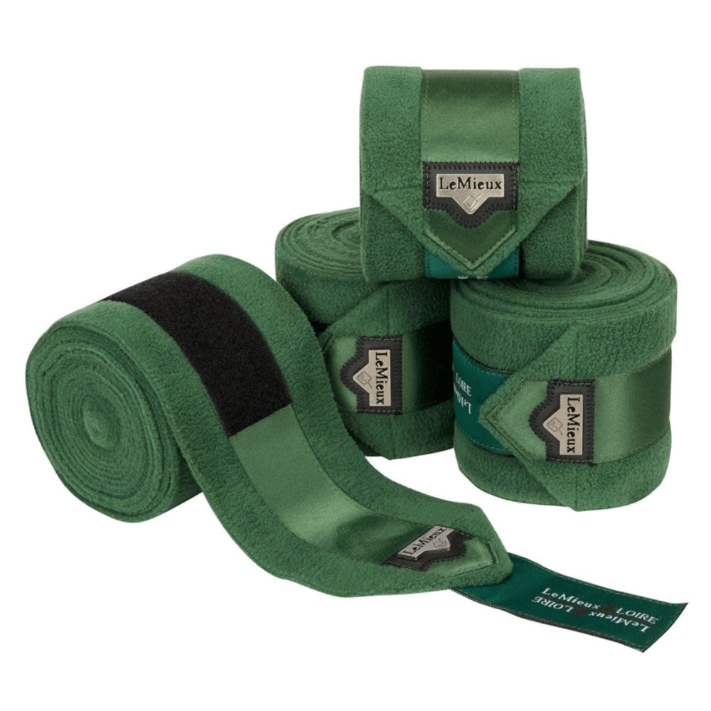 LeMieux Loire Satin Polo Bandages in Hunter Green#Hunter Green