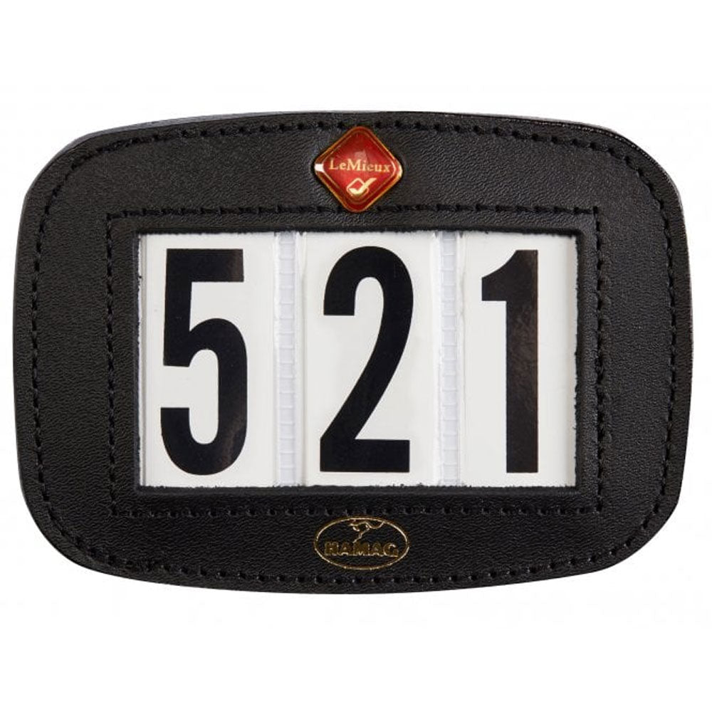 The LeMieux Saddle Pad Number Holder in Black#Black