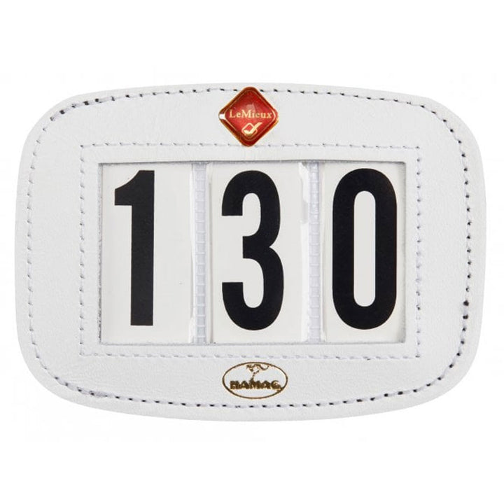 The LeMieux Saddle Pad Number Holder in White#White