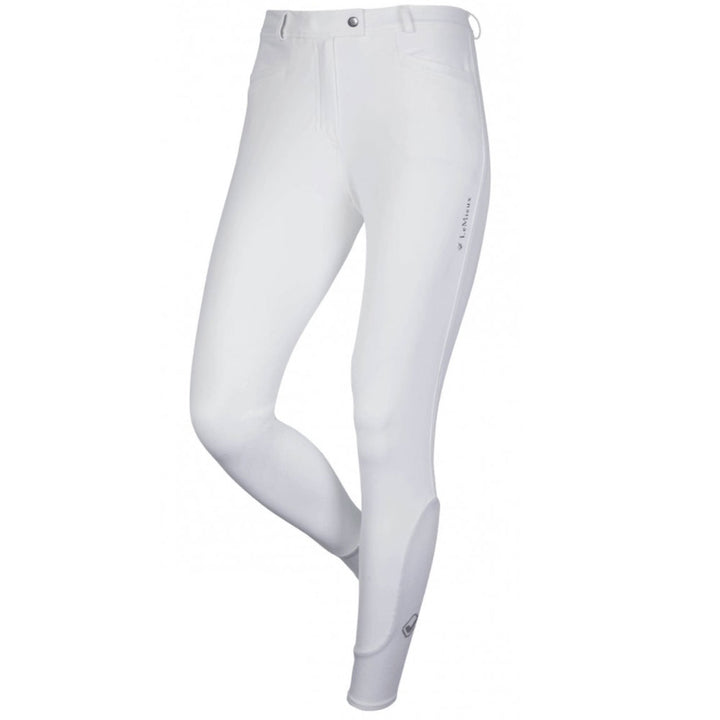 LeMieux Ladies Dynamique Knee Patch Breeches in White#White