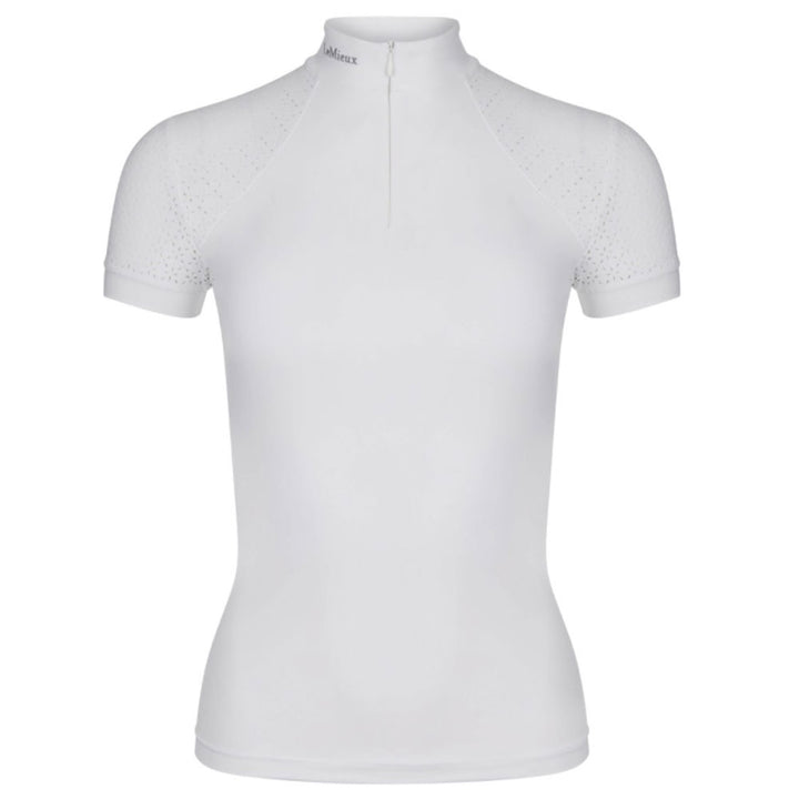 The LeMieux Ladies Olivia Short Sleeve Show Shirt in White#White