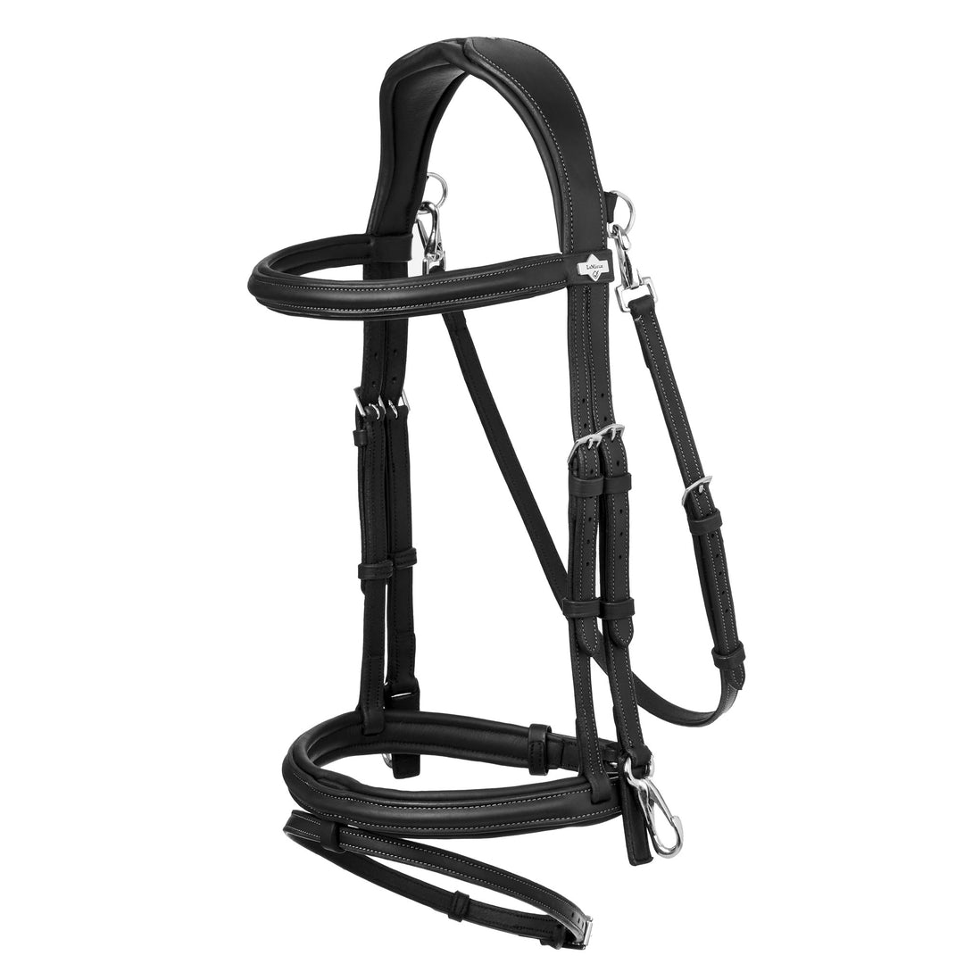 The LeMieux Work Bridle with Flash in Black#Black