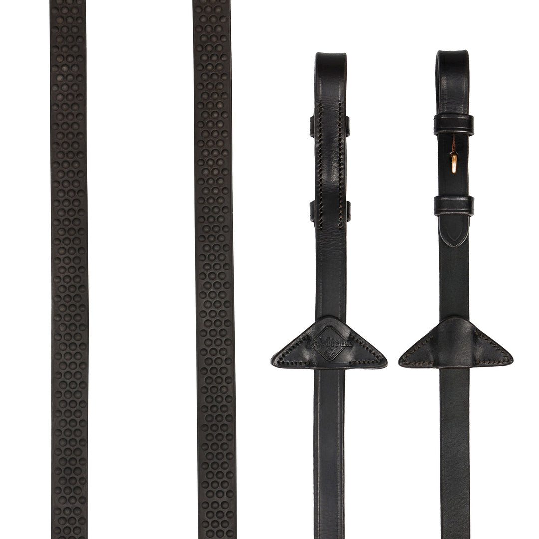 The LeMieux Rubber Reins in Brown#Brown