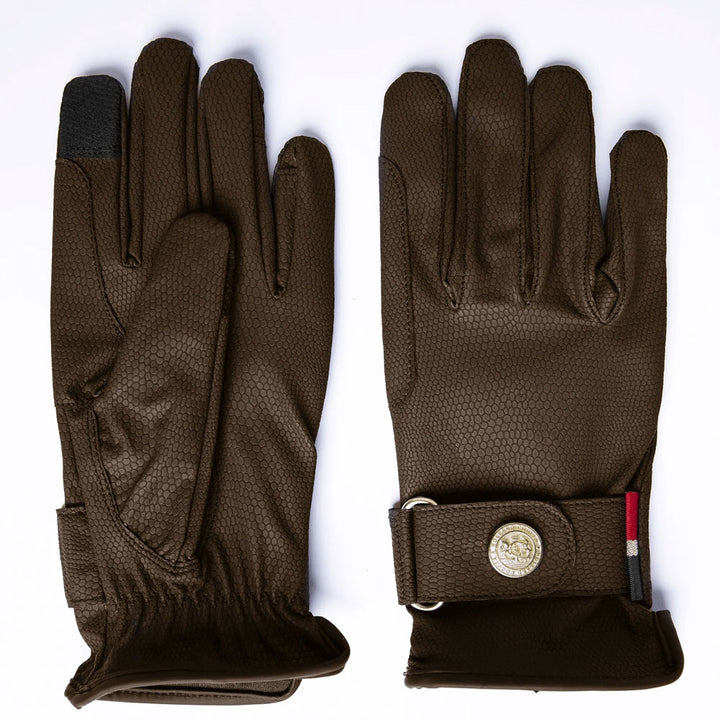 Holland Cooper Ladies Riding Gloves in Chocolate#Chocolate