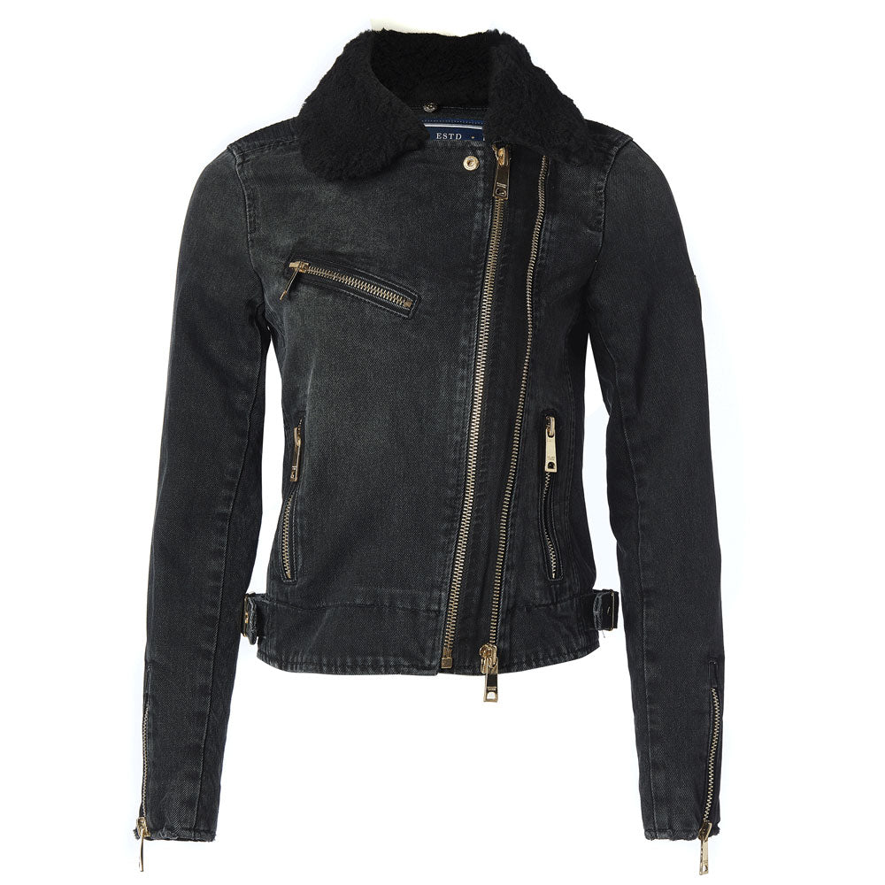 Holland Cooper Ladies Denim Biker Jacket