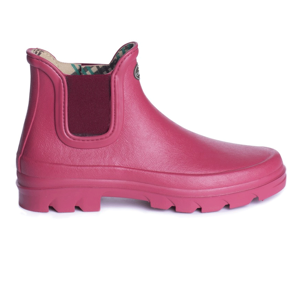 The Le Chameau Ladies Iris Chelsea Jersey Lined Boots in Pink#Pink