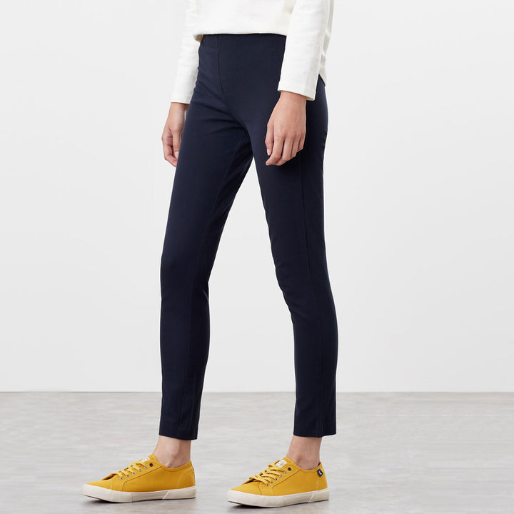 The Joules Ladies Hepworth Stretch Trousers in Navy#Navy