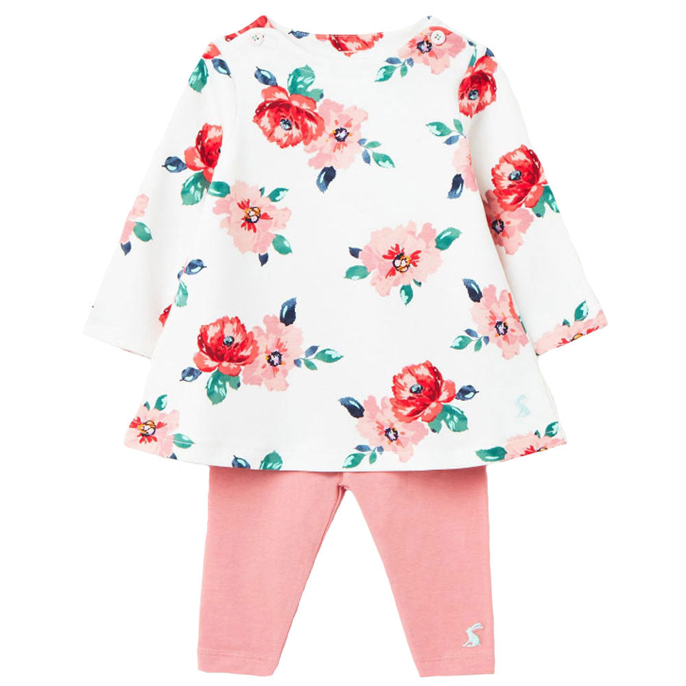 Joules Baby Girls Christina Dress Set in Pink Floral#Pink Floral