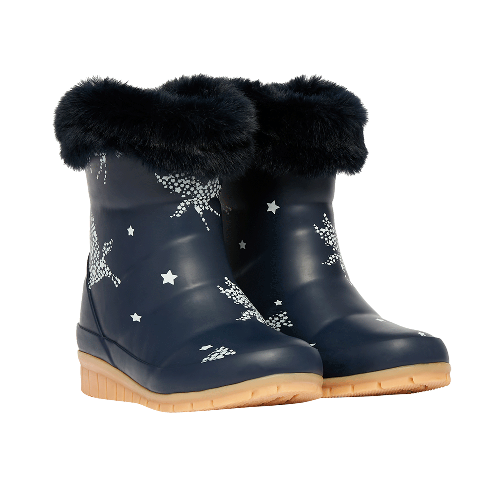 Girls fur 2025 lined wellies
