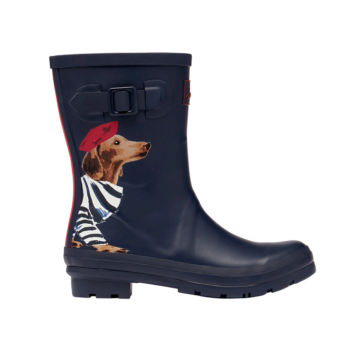 The Joules Ladies Molly Welly in Navy Print#Navy Print
