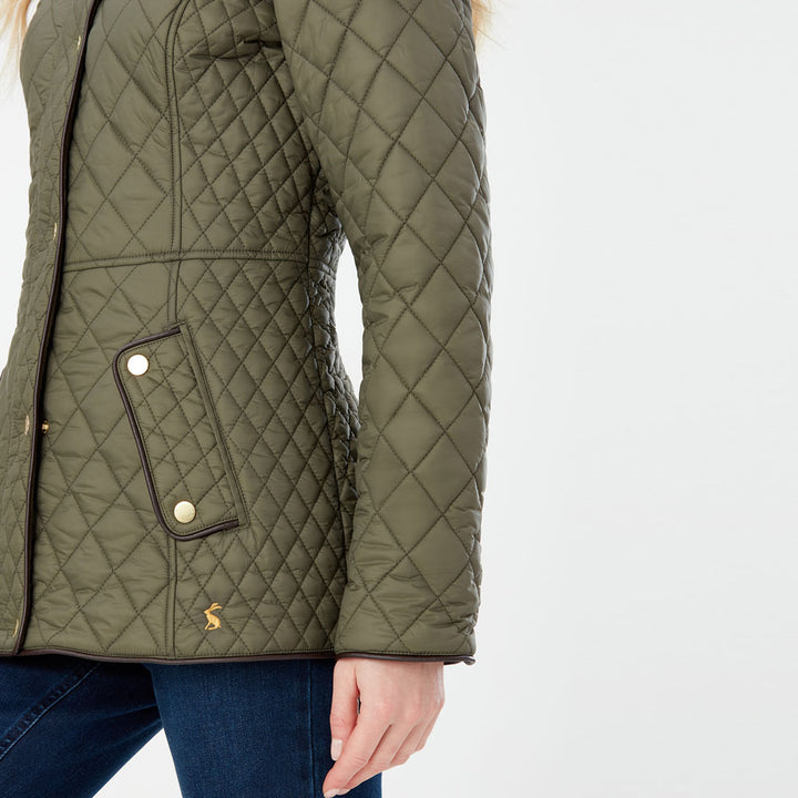 Joules Ladies Newdale Quilted Jacket#colour_green