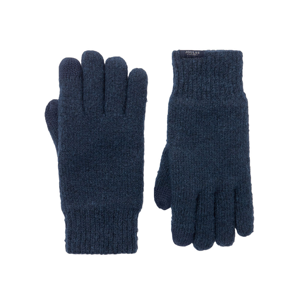 The Joules Mens Bamburgh Gloves in Navy#Navy