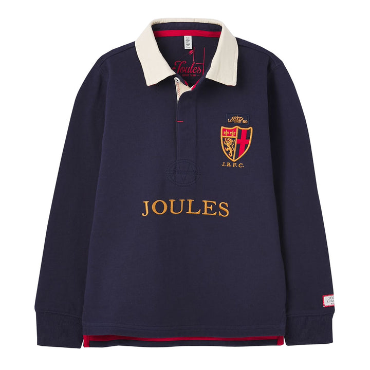 The Joules Boys Union Rugby shirt in Navy#Navy