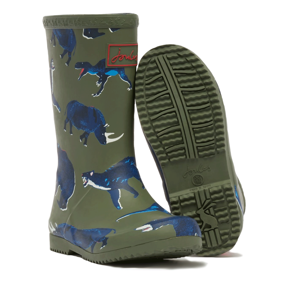 Joules Boys Jnr Roll Up Flexible Printed Welly