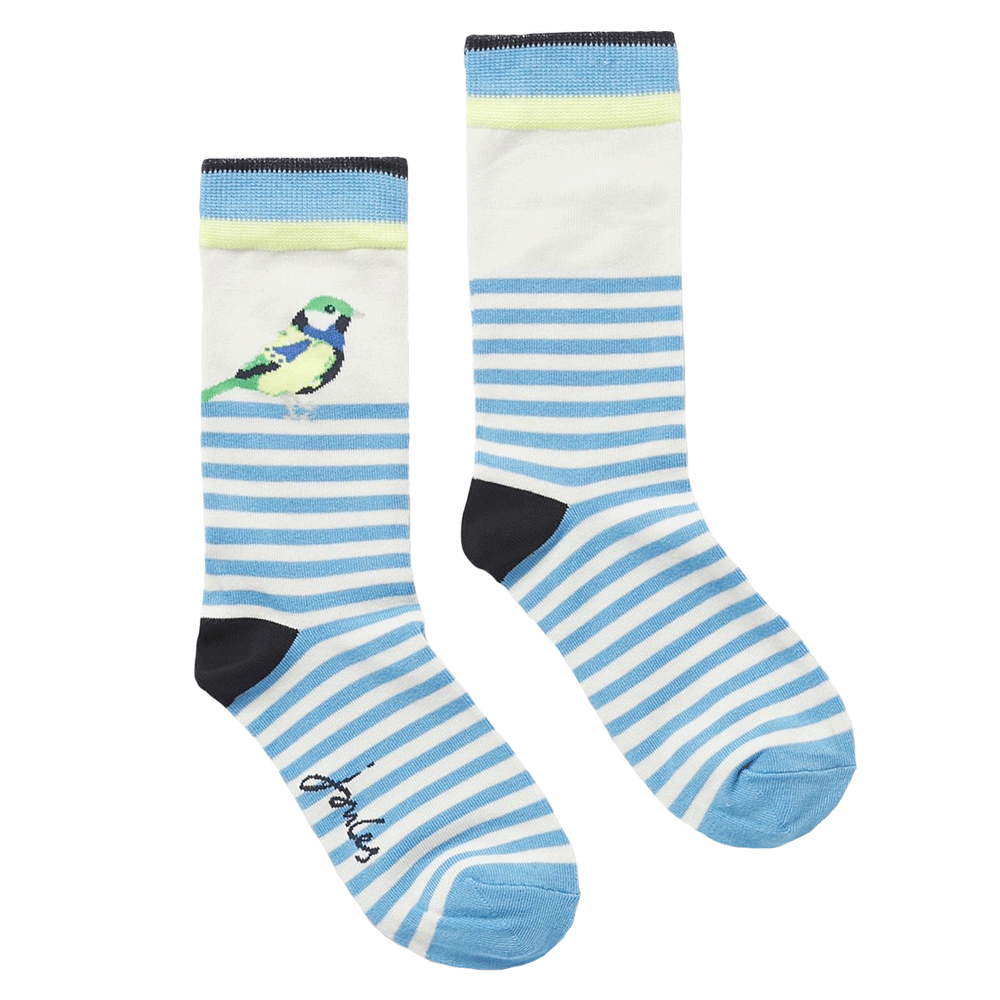 Joules Ladies Excellent Everyday Single Socks in Light Blue#Light Blue