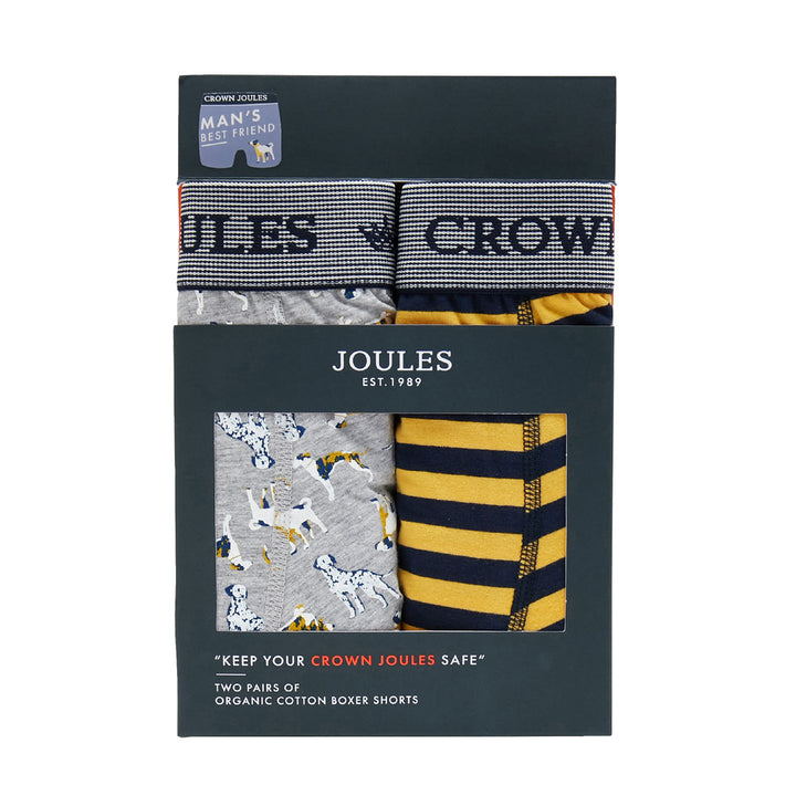 The Joules Mens Crown Joules Underwear 2 Pk in Yellow#Yellow