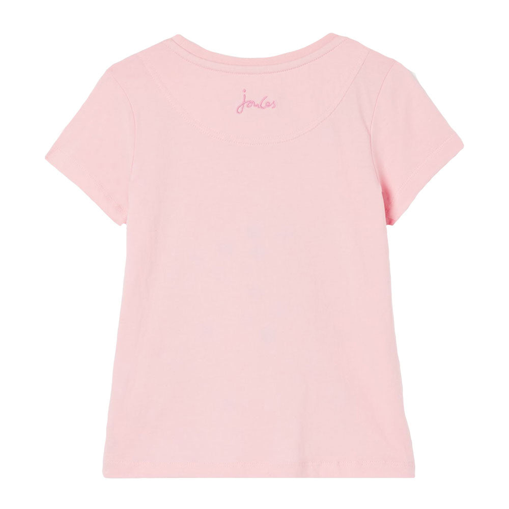 Joules Girls Astra Short Sleeve Applique Artwork T-Shirt