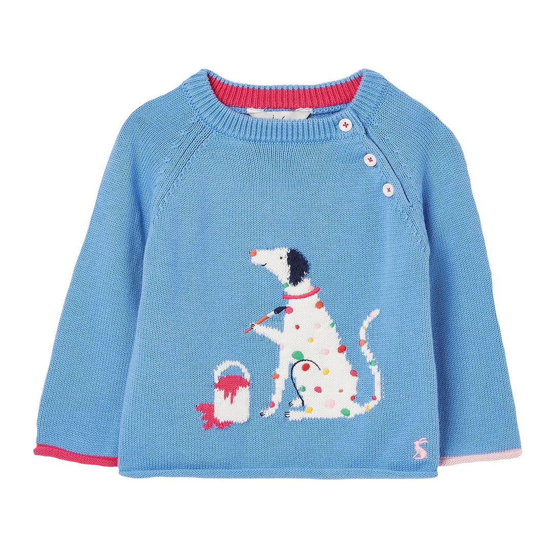 The Joules Baby Winnie Intarsia Jumper in Blue#Blue